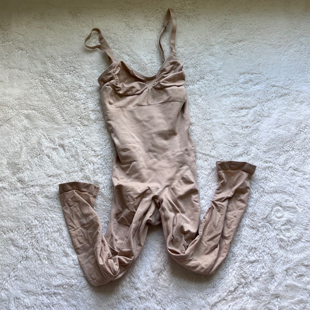 Skims Women's Low Back Bodysuit with Hosiery Leg Clay Size XXS/XS SH-LBB-0263